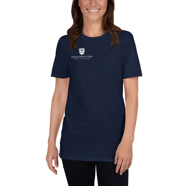 Richard Bland College Short-Sleeve Unisex T-Shirt Small Logo on Front/Large Logo on Back